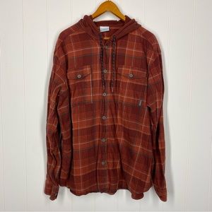 Columbia Men's Plaid Hooded Flannel Shirt